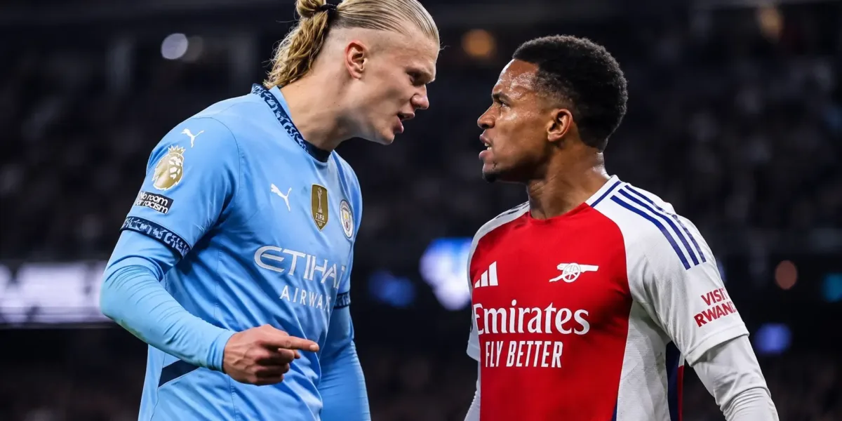 Imagem: Halaand e Gabriel Magalhães / Premiere League